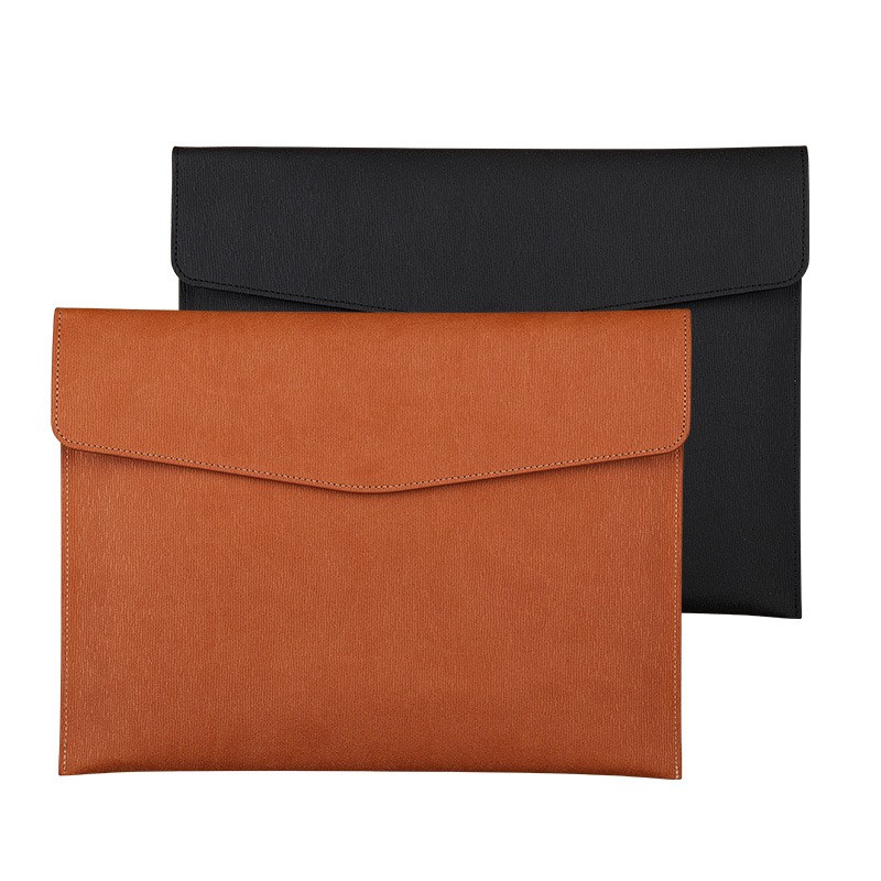 Leather Work Folder - Faux Leather Document Bag, Business Information