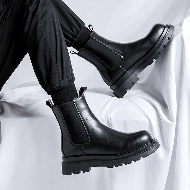 Leather Work Fabric - British 2025 Men Leather Boots Four