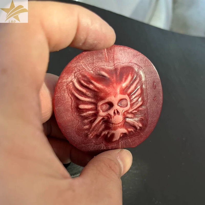 Leatherwork Embossing - 3D Mini Skull Head Leather Stamp