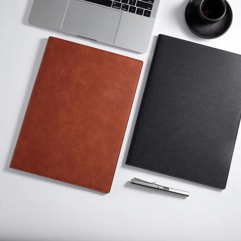 Black A4 Conference Leather Po - огляд і ціна Leather Work Folder