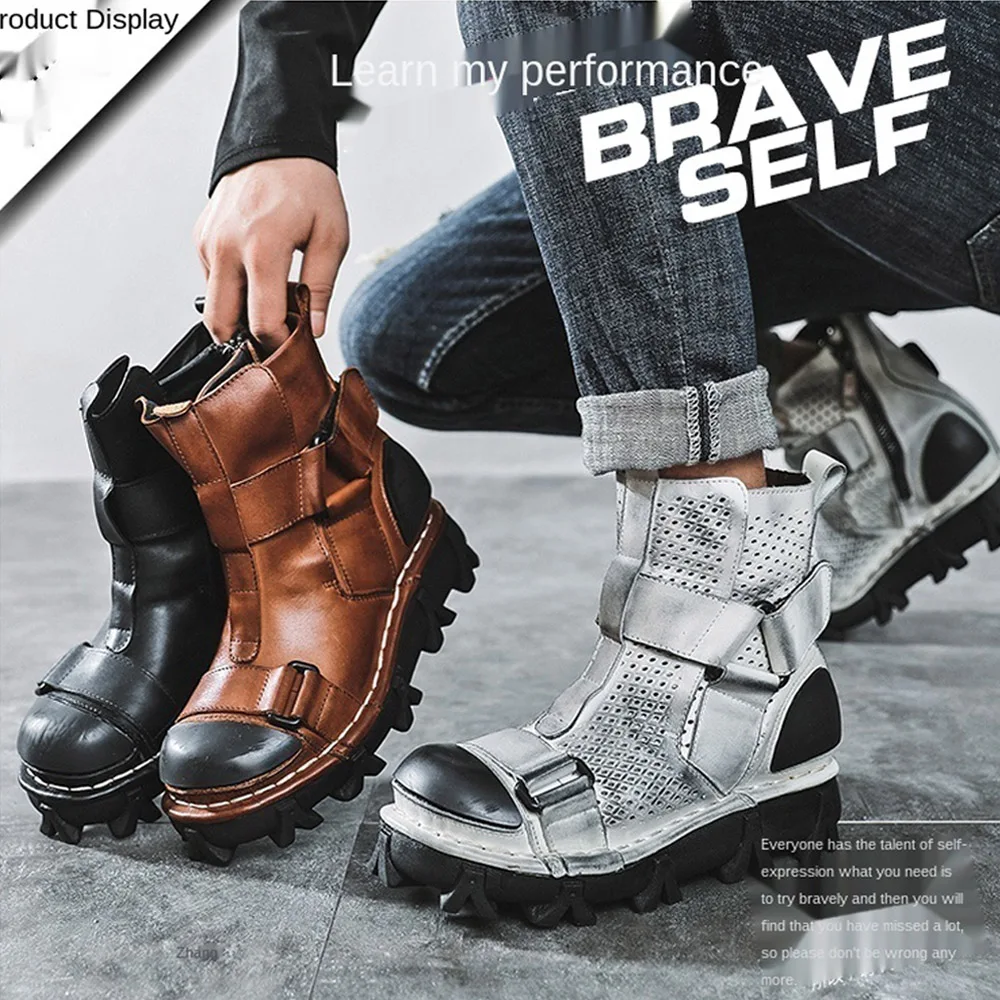 Men's Genuine Leather Motorcyc - огляд і ціна Leather Work Fabric
