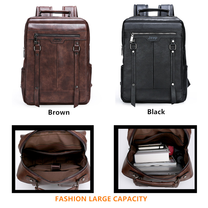 Jeep Buluo Men's Leather Backp - огляд і ціна Leather Work Rucksack