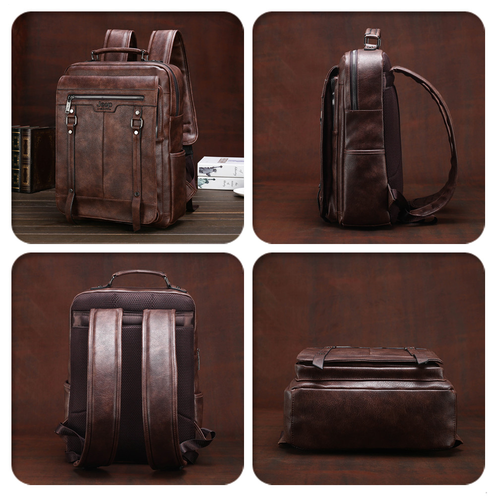 Jeep Buluo Men's Leather Backp - огляд і ціна Leather Work Rucksack
