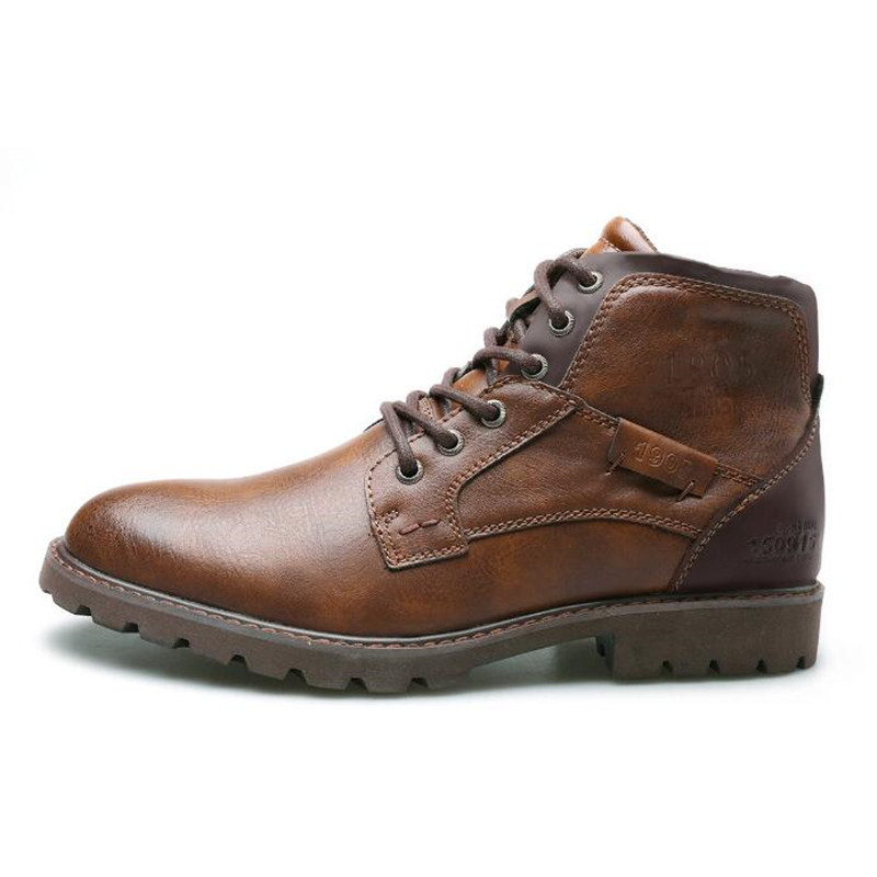 Leather Men Ankle Boots Plus S - огляд і ціна Leather Work Fabric
