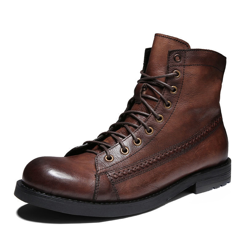 2026 Mens Ankle Boots Classic  - огляд і ціна Leather Work Fabric