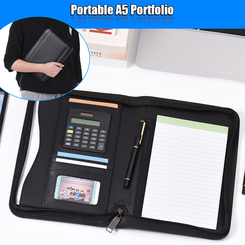 A5 Business Portfolio Padfolio - огляд і ціна Leather Work Folder