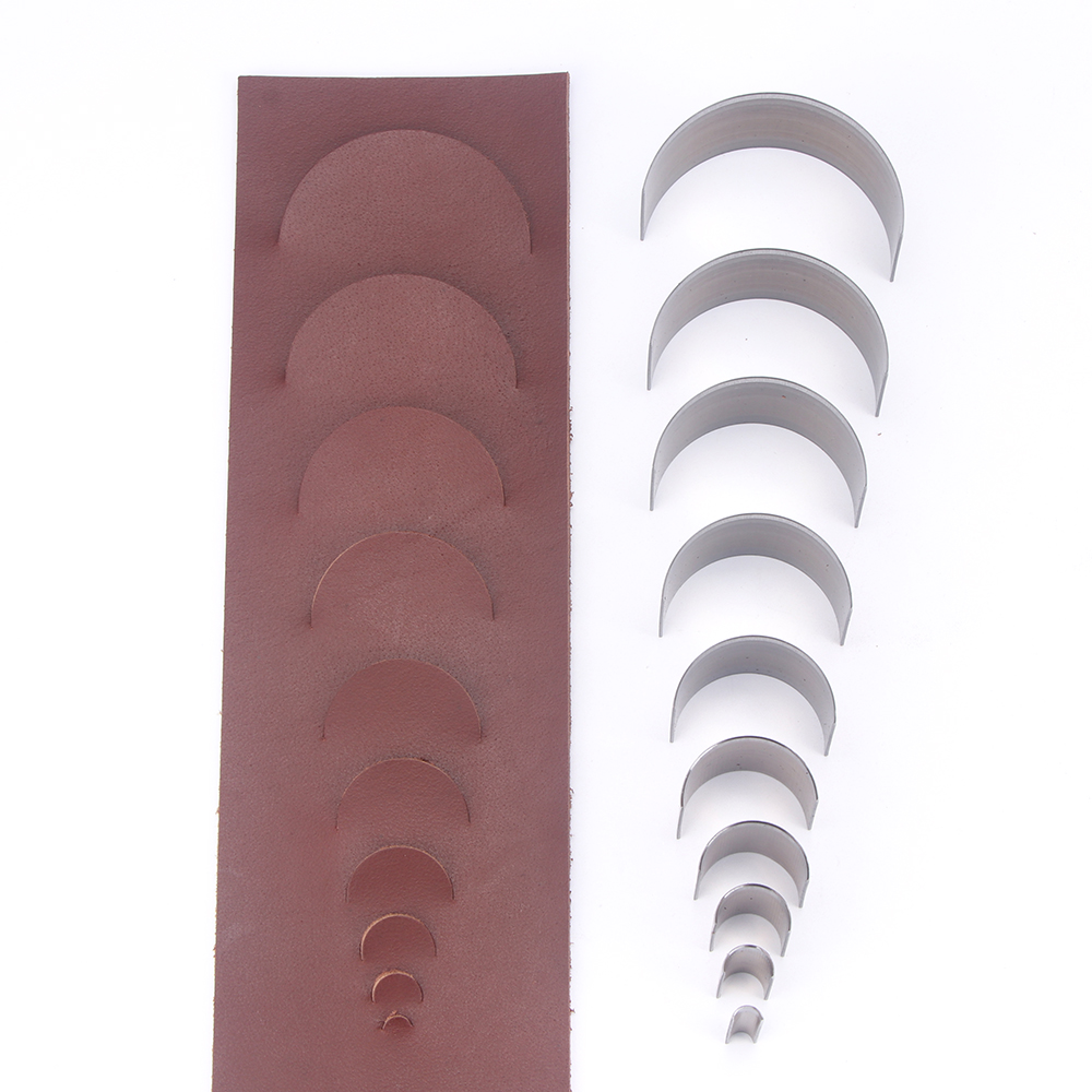 10pc/set Half Circle Punching  - огляд і ціна Leatherwork Embossing