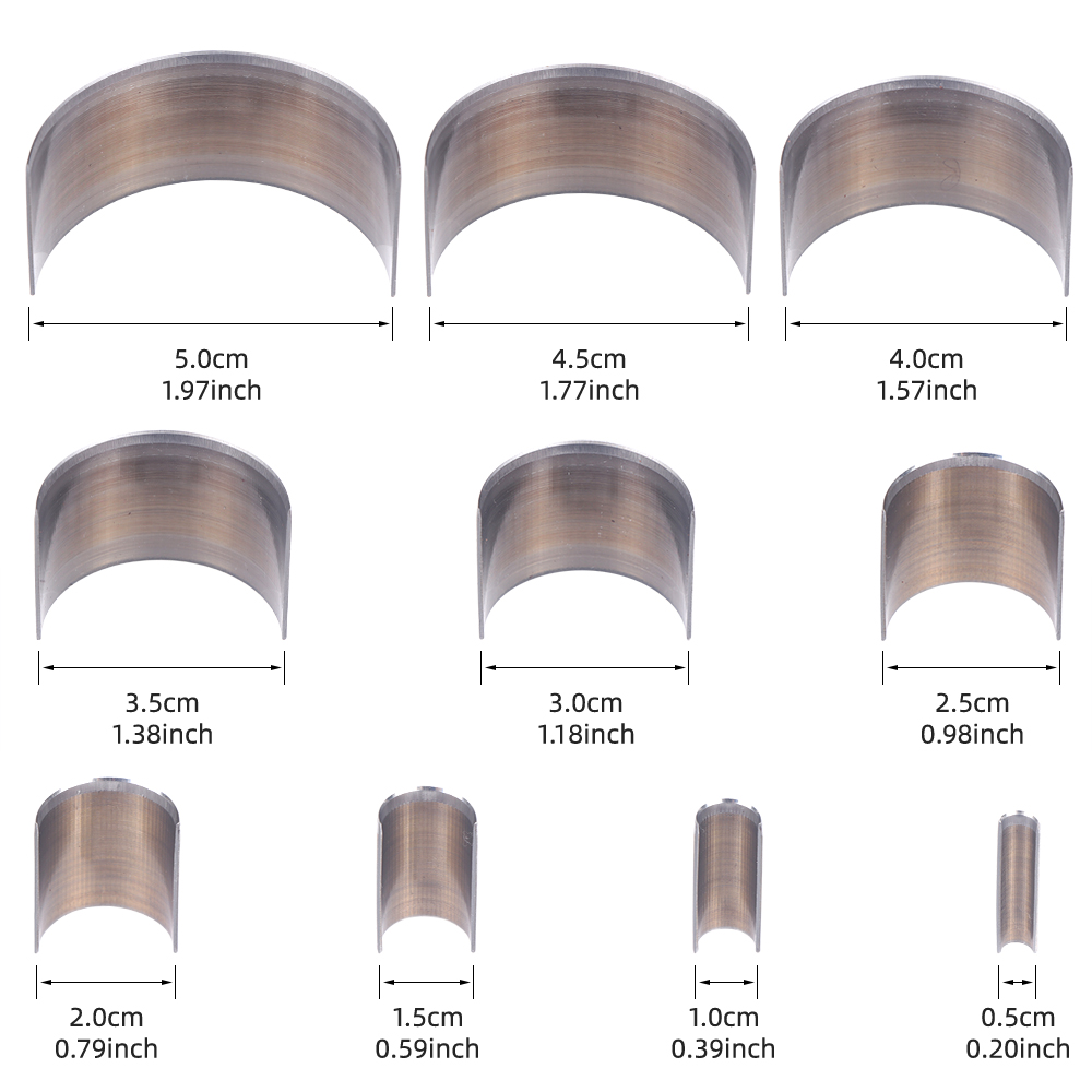 10pc/set Half Circle Punching  - огляд і ціна Leatherwork Embossing