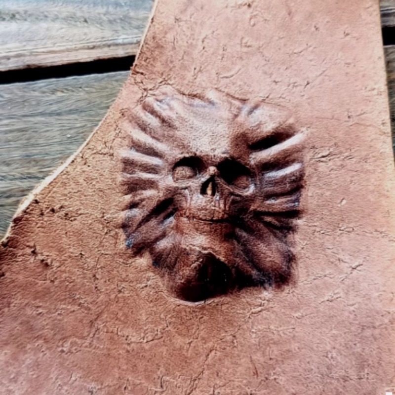 3D Mini Skull Head Leather Sta - огляд і ціна Leatherwork Embossing