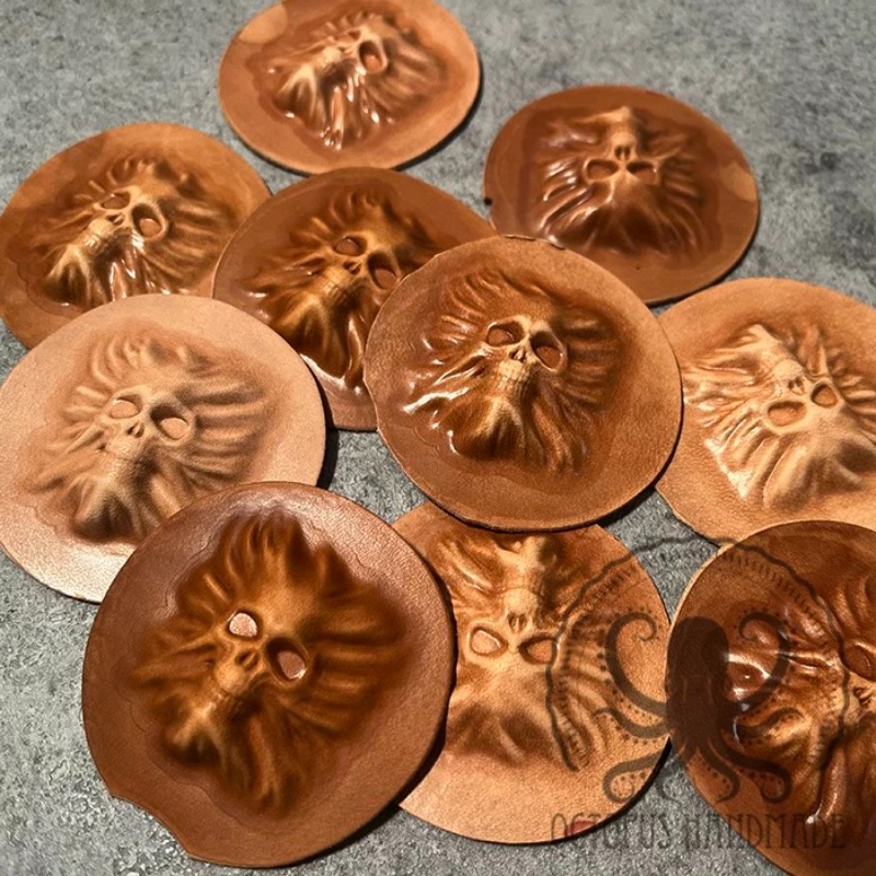 3D Mini Skull Head Leather Sta - огляд і ціна Leatherwork Embossing