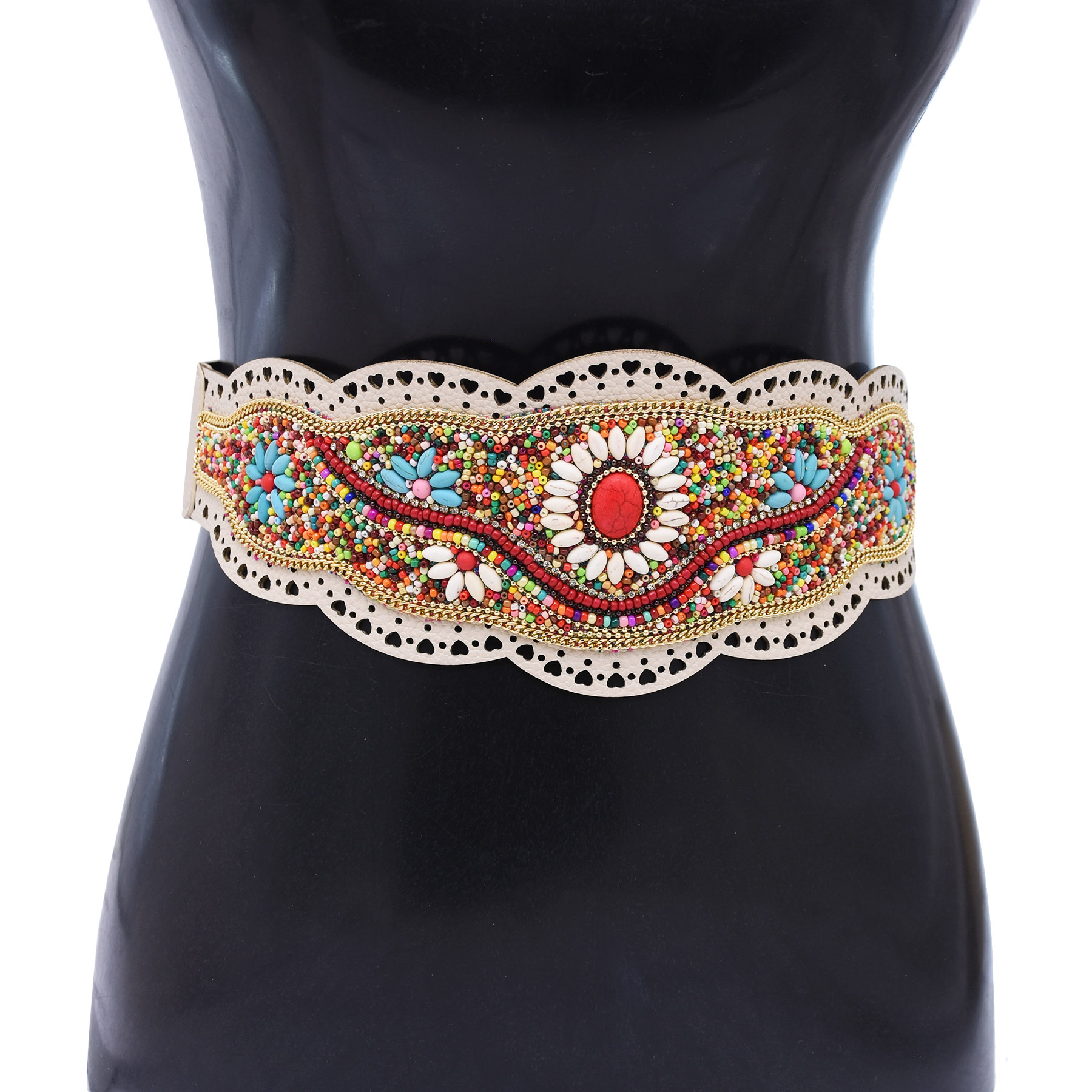 Colorful Rice Beads Waist Belt - огляд і ціна Leatherwork Jewelry